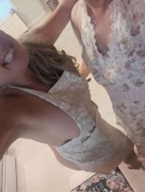 cooking with a client in aprons