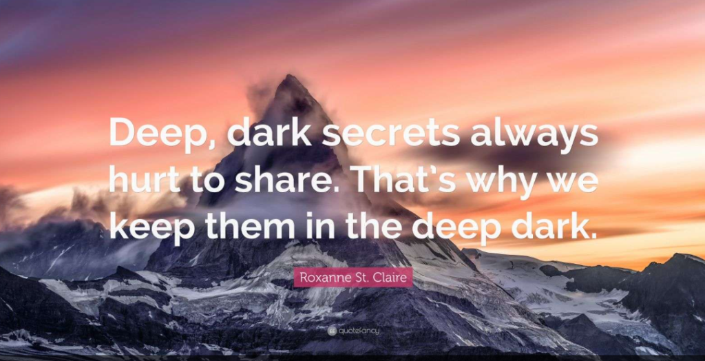 deep dark secret word image