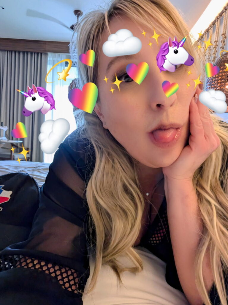 unicorn rainbow tongue out