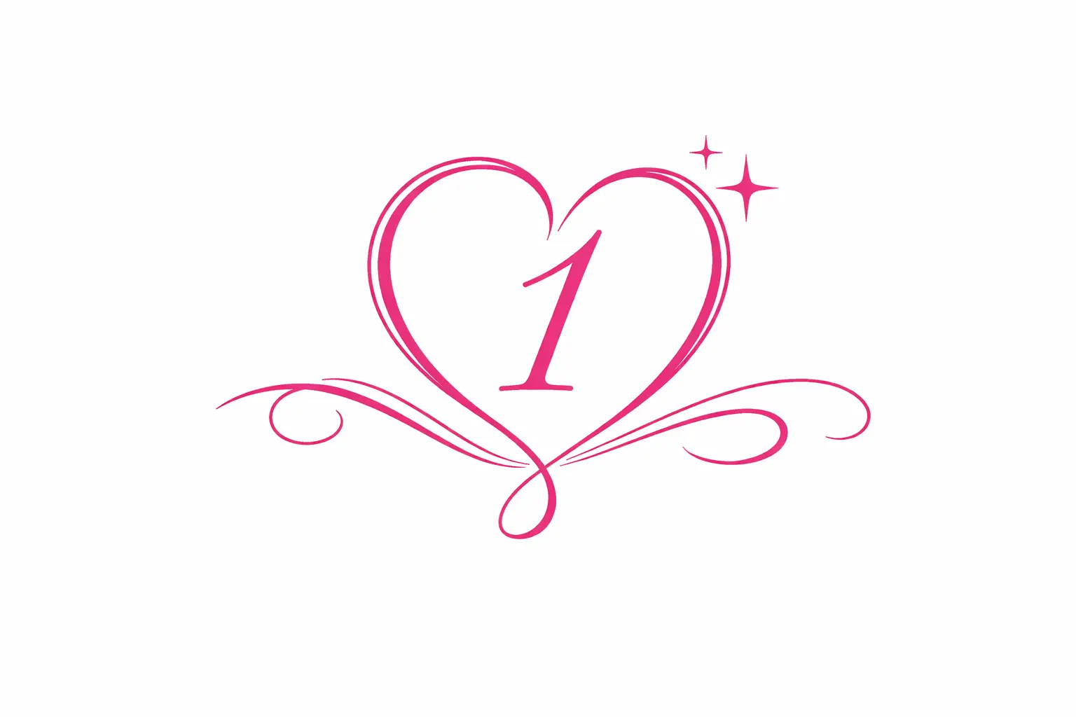 hot pink 1 heart